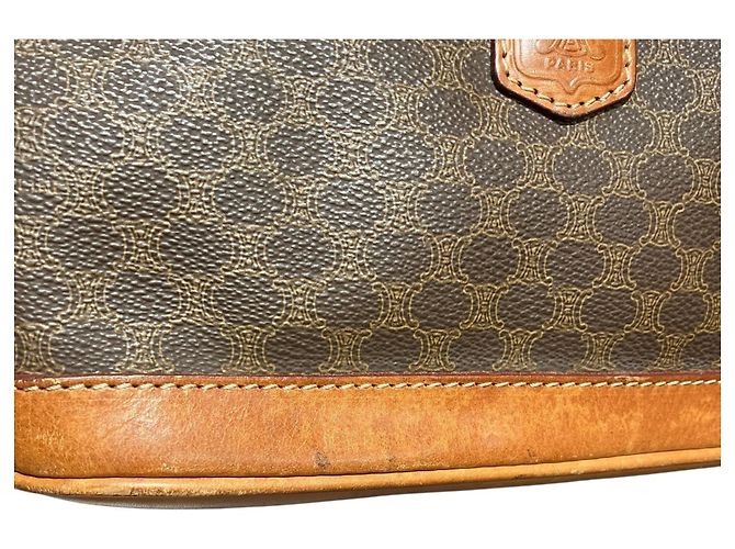 Céline Bolso de hombro Celine Macadam de cuero Castaño - vista 8