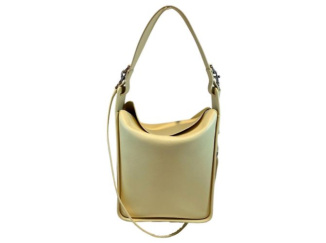 Borsa a tracolla in pelle North-South Balenciaga Giallo - vista 2