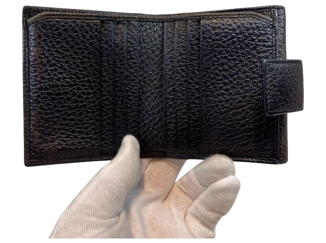 Cartera de piel Gucci Bi-fold Marrón oscuro - vista 3