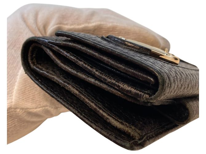 Cartera de piel Gucci Bi-fold Marrón oscuro - vista 5