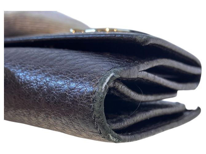 Cartera de piel Gucci Bi-fold Marrón oscuro - vista 9