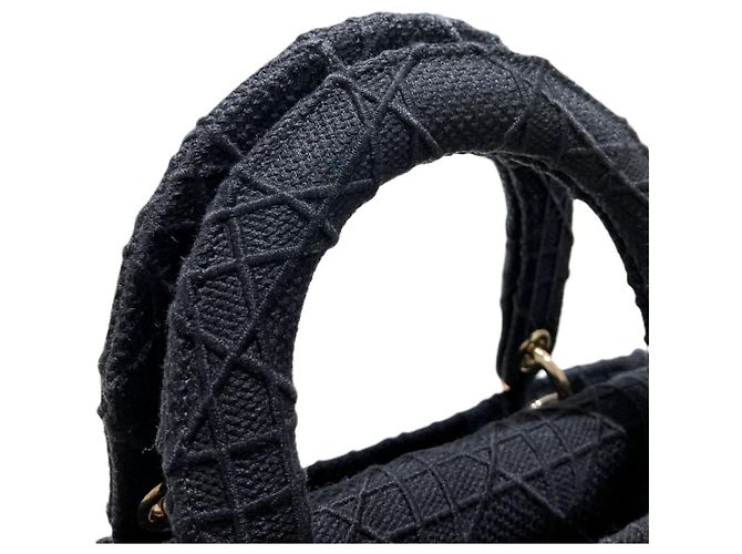 Christian Dior Lady D-Lite Handbag Black - view 9