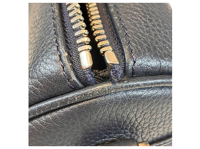 Borsa a tracolla in pelle Christian Dior Atelier Blu navy - vista 7