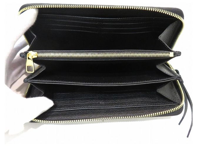 Louis Vuitton Zippy Wallet - Monogram Empreinte Leather Black - view 3
