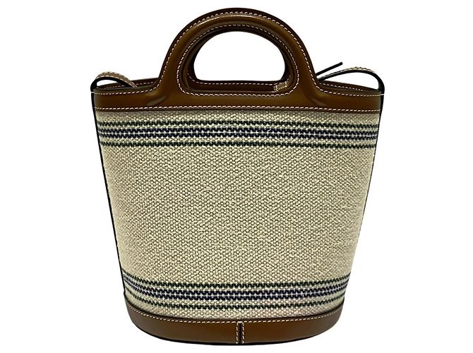 Borsa a secchiello Marni Small Marrone Beige - vista 2