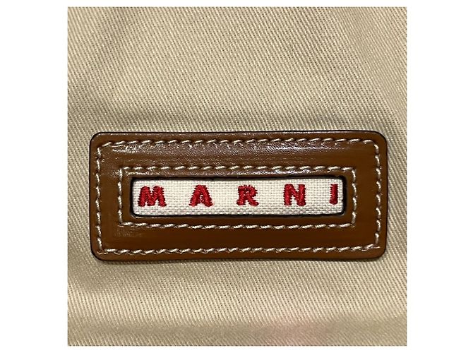 Borsa a secchiello Marni Small Marrone Beige - vista 4