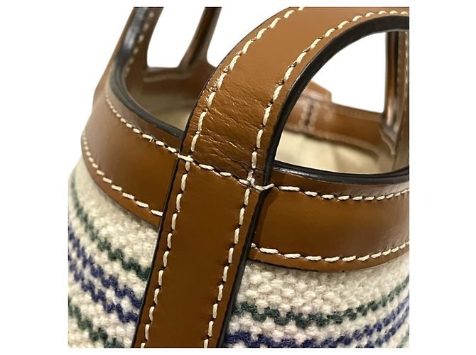 Borsa a secchiello Marni Small Marrone Beige - vista 8