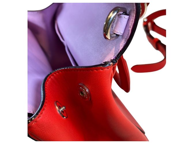 Borsa in pelle Christian Dior Be Rosso - vista 7