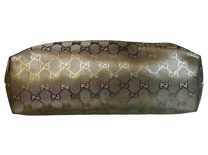 Bolso Tote de piel con estampado GG Gucci Dorado - vista 3