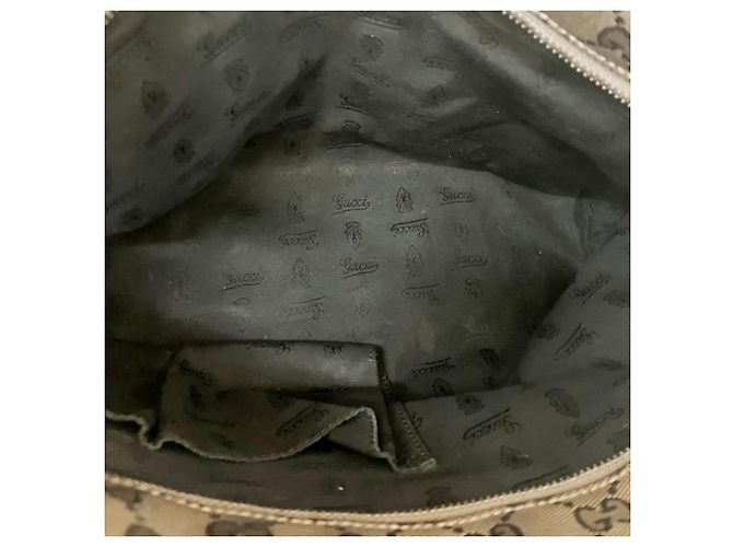 Bolso Tote de piel con estampado GG Gucci Dorado - vista 6