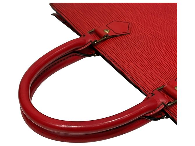Borsa a mano Louis Vuitton in pelle Epi Rosso - vista 7