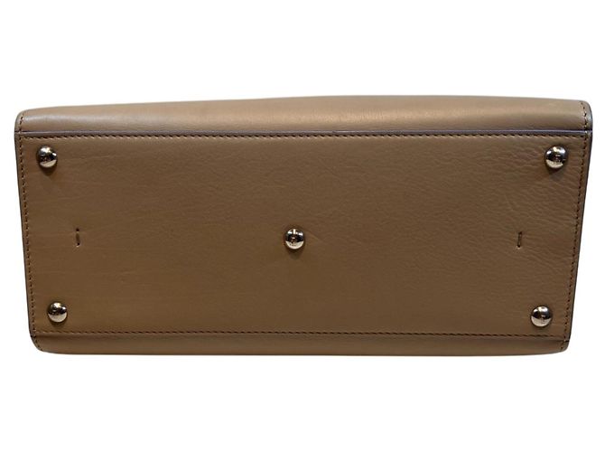 Fendi Trois Jours Lederhandtasche Beige - Ansicht 3