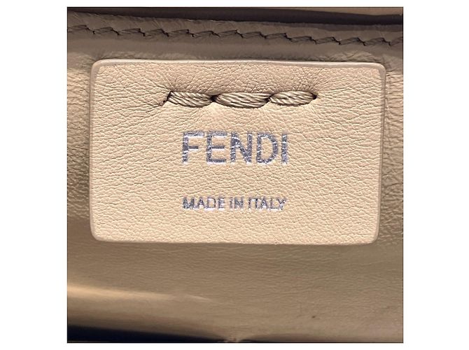 Fendi Trois Jours Lederhandtasche Beige - Ansicht 4