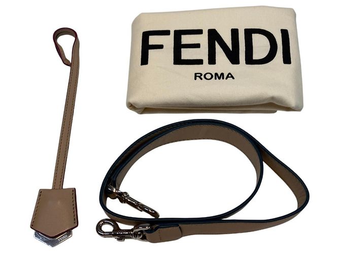 Fendi Trois Jours Lederhandtasche Beige - Ansicht 5