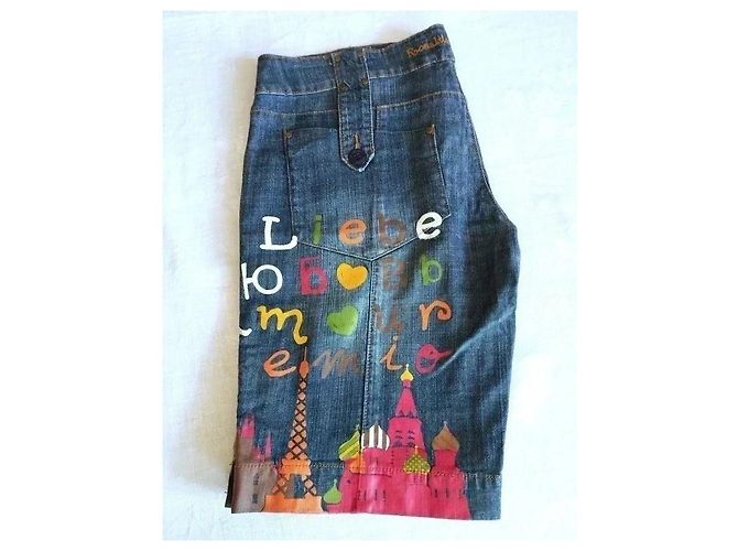 Autre Marque Bermudas de Denim Rosalita Mc Gee Pop Azul Multicor - vista 15