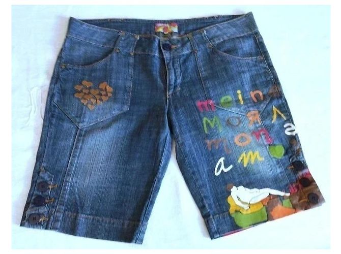 Autre Marque Bermudas de Denim Rosalita Mc Gee Pop Azul Multicor - vista 3