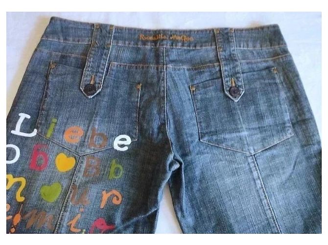 Autre Marque Bermudas de Denim Rosalita Mc Gee Pop Azul Multicor - vista 6