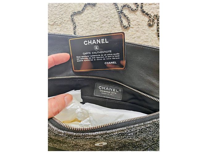 Borsa a tracolla Chanel in pelle nera Nero - vista 5