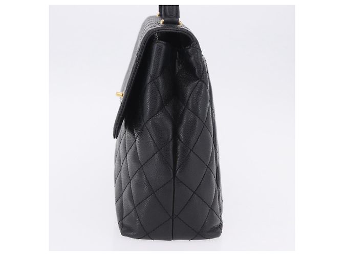 Chanel Coco Top Handle Quilted Caviar with Lizard Medium Schwarz - Ansicht 3