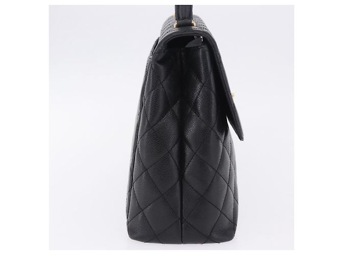Chanel Coco Top Handle Quilted Caviar with Lizard Medium Schwarz - Ansicht 4
