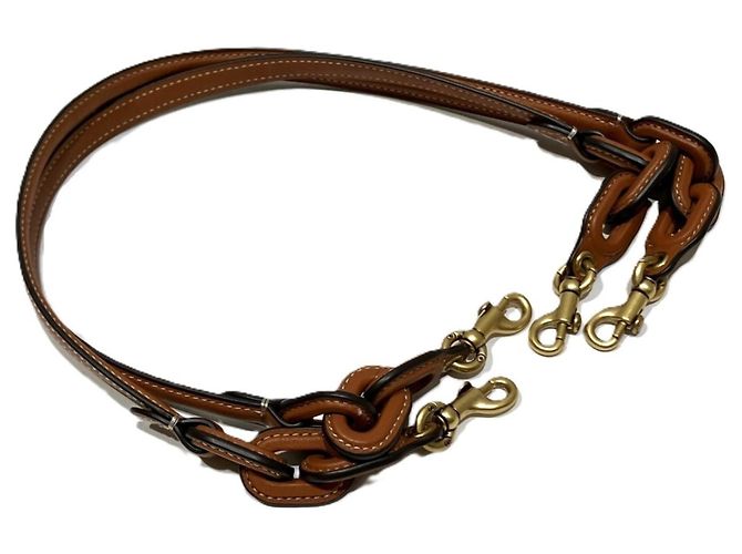 Saco tote Coach bege de couro e lona - vista 5