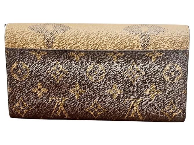 Sarah Portafoglio Lungo Louis Vuitton Monogram Giant Reverse Marrone - vista 2
