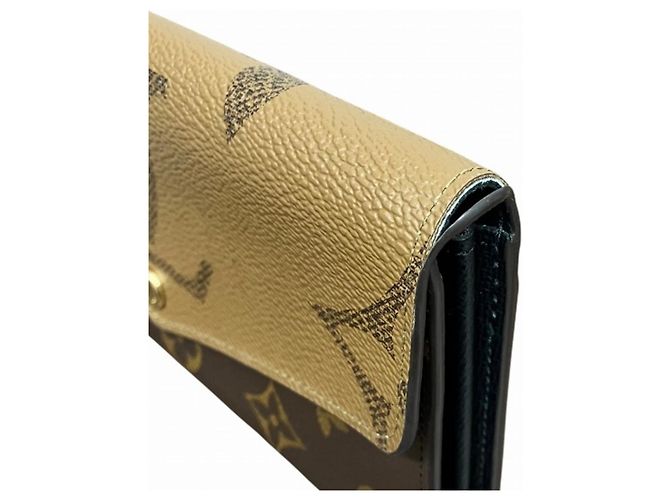 Sarah Portafoglio Lungo Louis Vuitton Monogram Giant Reverse Marrone - vista 6