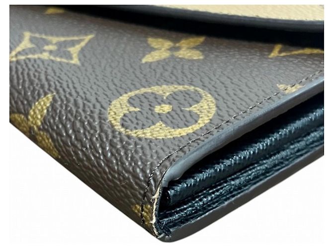 Sarah Portafoglio Lungo Louis Vuitton Monogram Giant Reverse Marrone - vista 7