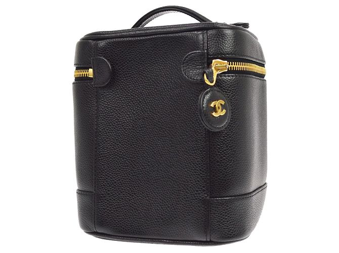 Chanel Vintage Timeless Vanity Case Caviar Small Nero - vista 2