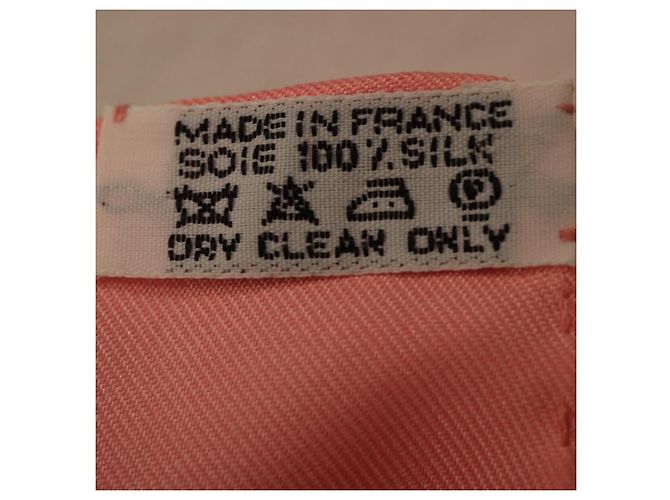 Hermès Pañuelo HERMES Carre 90 de Seda "vive le vent" Rosa Auth ki6861 - vista 13