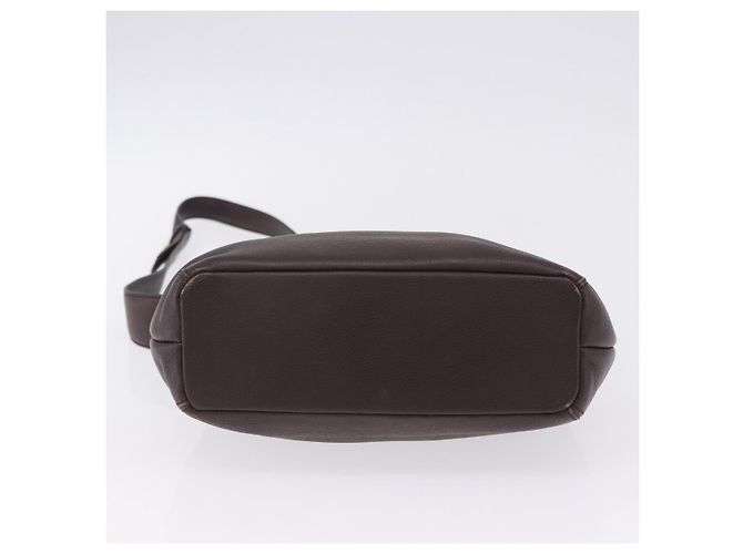 Borsa a tracolla LOEWE in pelle marrone scuro tono oro Auth ka6261A - vista 8