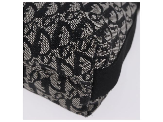 Christian Dior Trotter Canvas Schultertasche Schwarz Silber Auth ka6191 - Ansicht 16