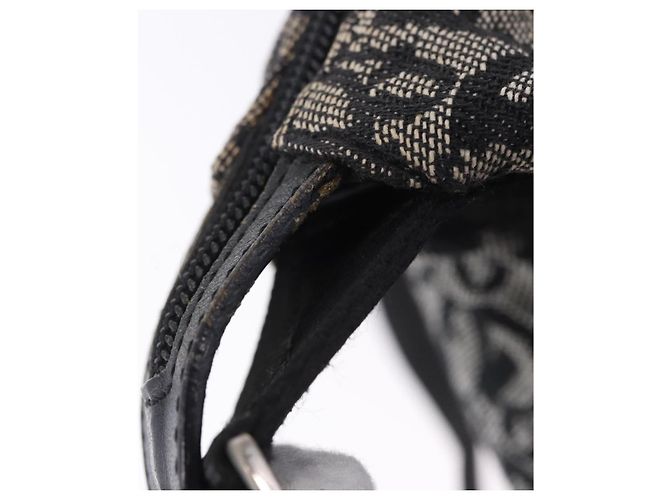 Christian Dior Trotter Canvas Schultertasche Schwarz Silber Auth ka6191 - Ansicht 21