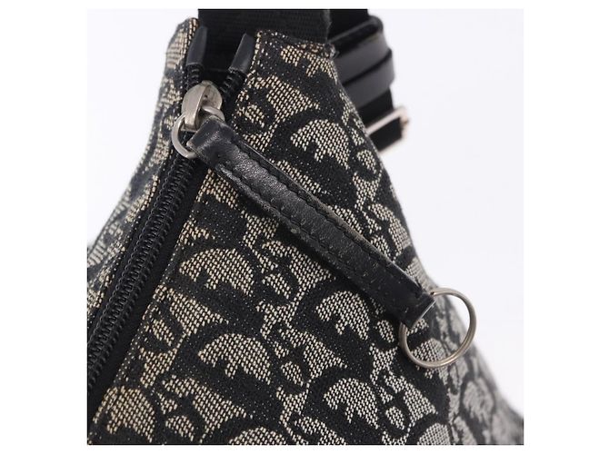 Christian Dior Trotter Canvas Schultertasche Schwarz Silber Auth ka6191 - Ansicht 23