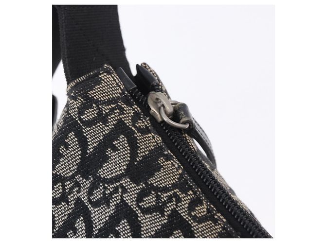 Christian Dior Trotter Canvas Schultertasche Schwarz Silber Auth ka6191 - Ansicht 24