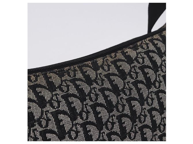Christian Dior Trotter Canvas Schultertasche Schwarz Silber Auth ka6191 - Ansicht 3