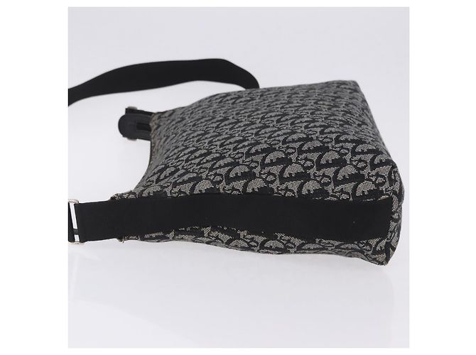 Christian Dior Trotter Canvas Schultertasche Schwarz Silber Auth ka6191 - Ansicht 7