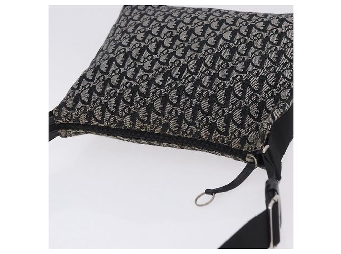 Christian Dior Trotter Canvas Schultertasche Schwarz Silber Auth ka6191 - Ansicht 8