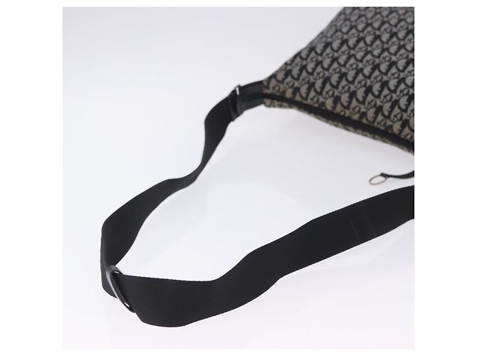 Christian Dior Trotter Canvas Schultertasche Schwarz Silber Auth ka6191 - Ansicht 9