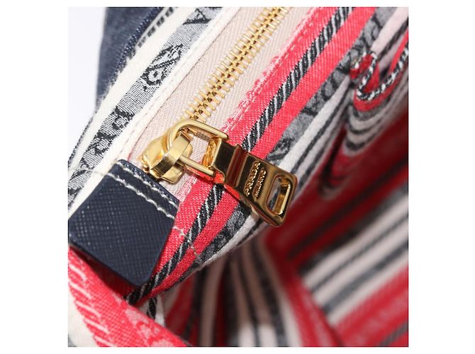 Borsa PRADA Canapa GM Denim Blue Gold Tone Auth ka6253V - vista 25