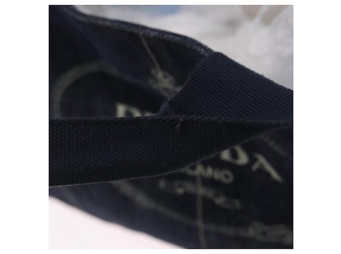 Borsa PRADA Canapa GM Denim Blue Gold Tone Auth ka6253V - vista 8
