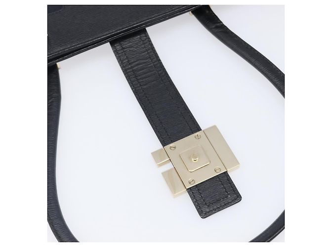 Borsa Tote GUCCI G in pelle e tela Nero Oro 002 1109 Auth am12611V D'oro - vista 16
