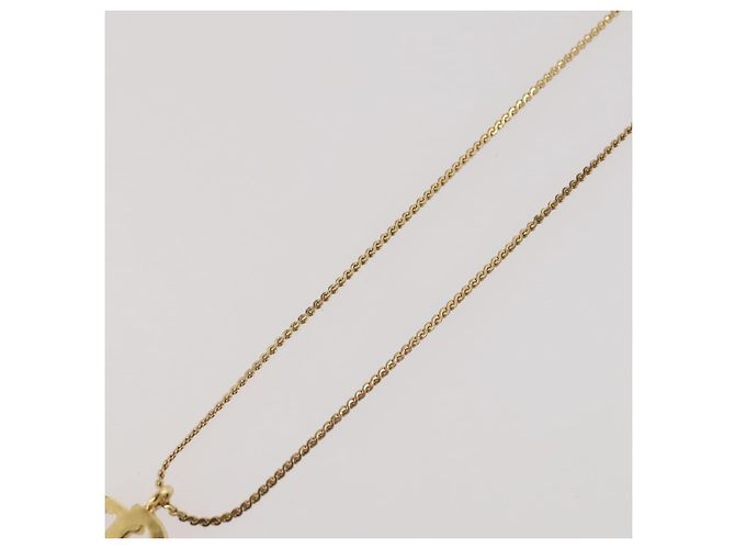 Collana Christian Dior metallo Gold Tone Auth 203859 - vista 10