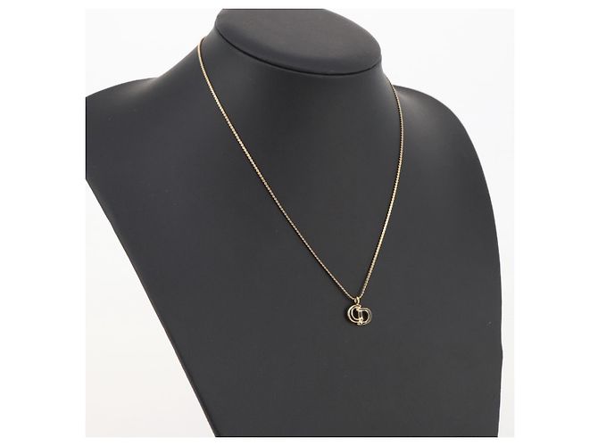 Collana Christian Dior metallo Gold Tone Auth 203859 - vista 14