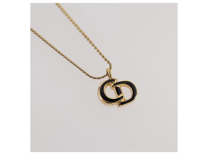 Collana Christian Dior metallo Gold Tone Auth 203859 - vista 3
