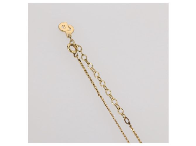 Collana Christian Dior metallo Gold Tone Auth 203859 - vista 7