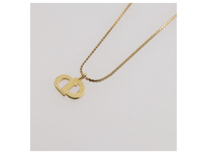 Collana Christian Dior metallo Gold Tone Auth 203859 - vista 9