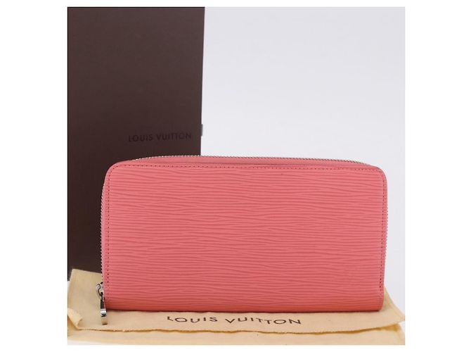 LOUIS VUITTON Epi Zippy Wallet Cartera Larga Pink Coraille M60663 LV Auth 203487V Rosa - vista 12