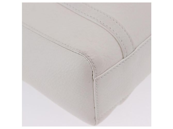 Borsa a mano BALENCIAGA Everyday XXS in pelle 2way Bianco Argento 551815 Auth 204853A - vista 14