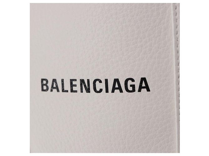 Borsa a mano BALENCIAGA Everyday XXS in pelle 2way Bianco Argento 551815 Auth 204853A - vista 18